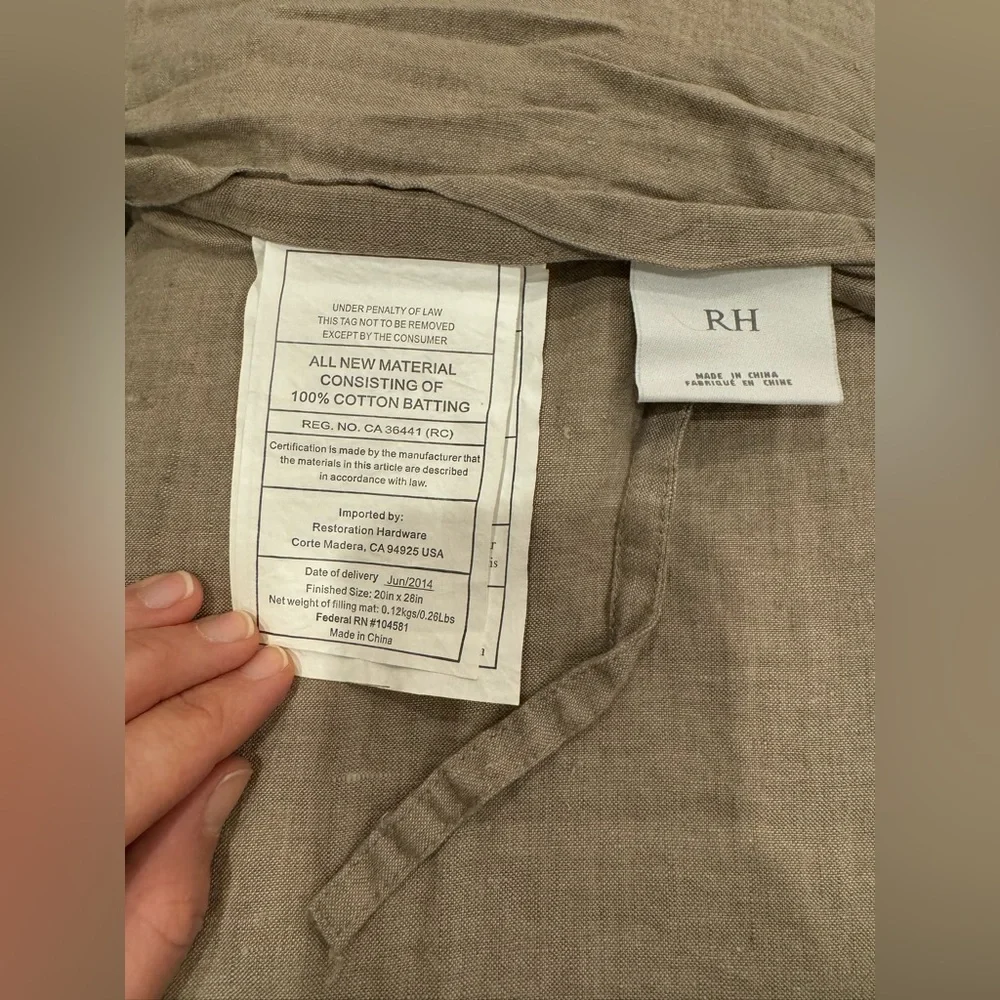 Restoration Hardware Pillow duvet - heirloom quilted voile